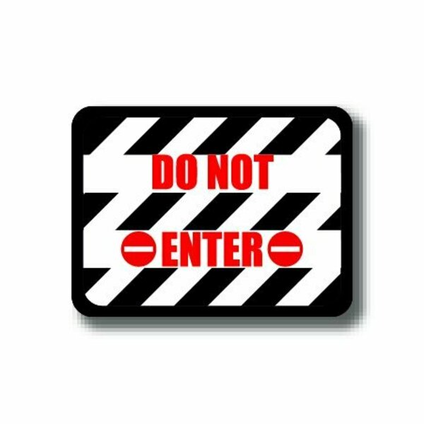Ergomat 12in x 9in RECTANGLE SIGNS - Do Not Enter DSV-SIGN 108 #2266 -UEN
